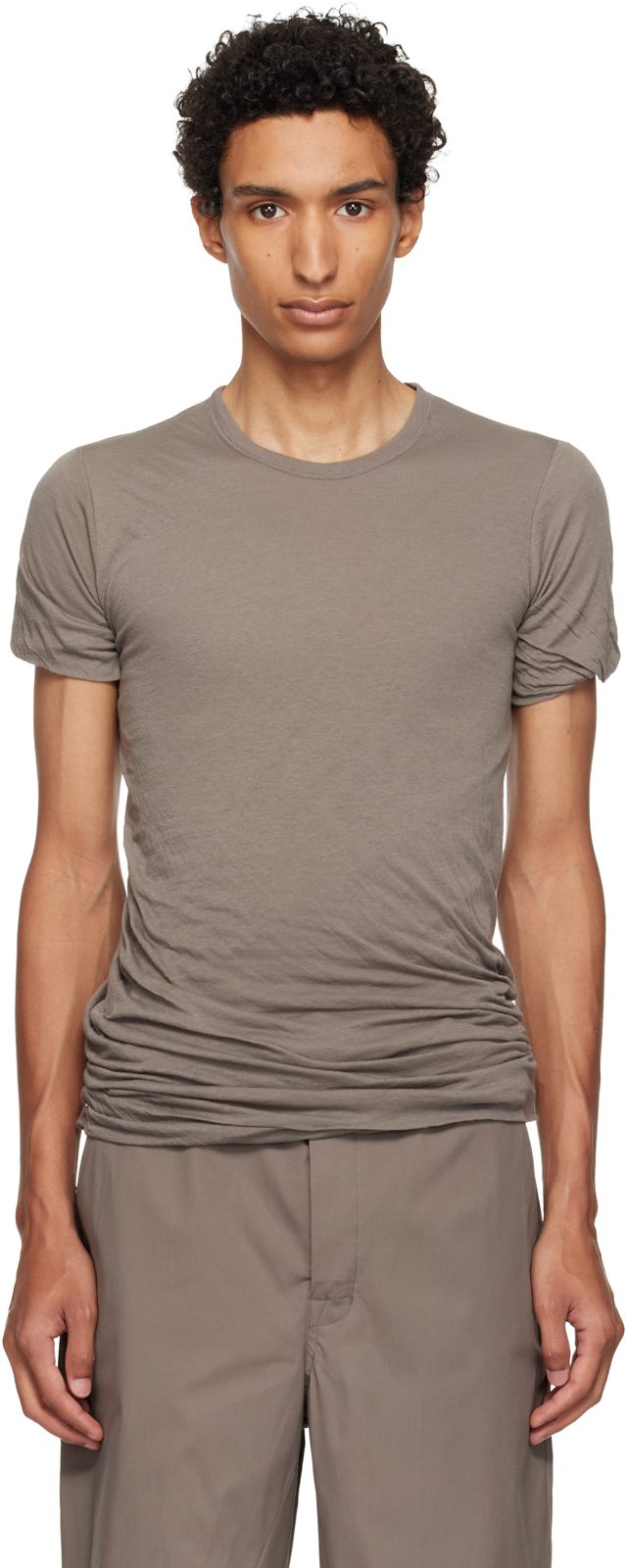 Gray Tower Double S/S T-shirt 262232M213049