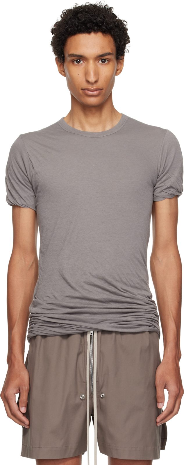 Gray Tower Double S/S T-shirt 262232M213050