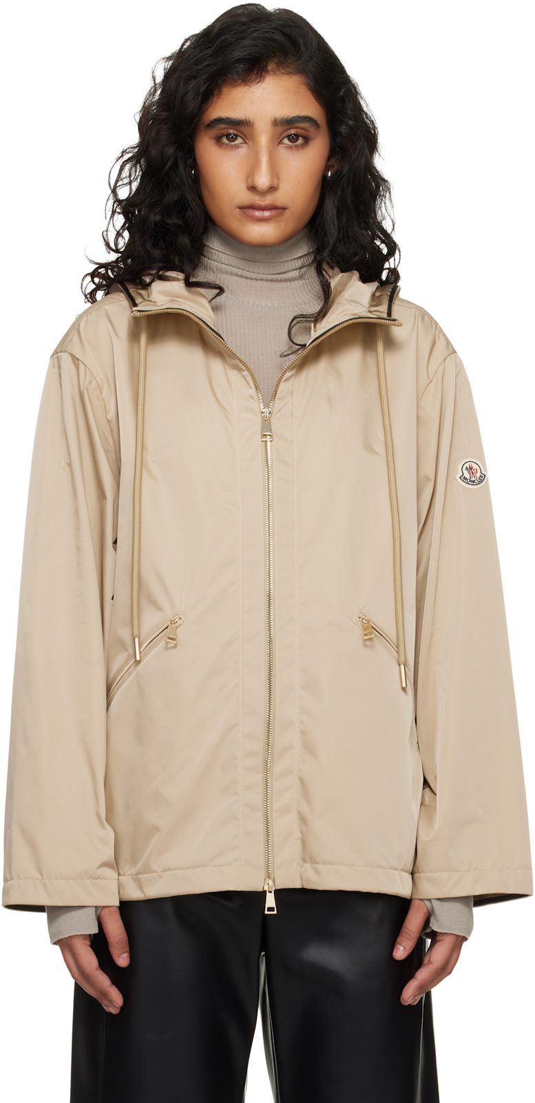 Beige Cassiopea Hooded Jacket 261111F063030