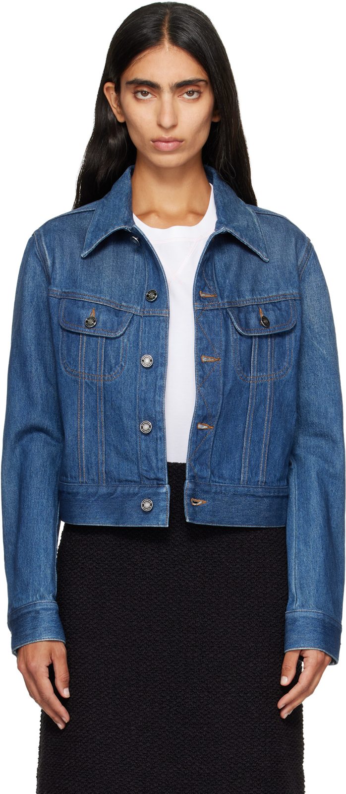 Blue Regular Denim Jacket 262278F060001