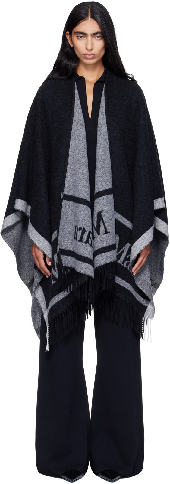 Black Hildestole Scarf 262118F028011