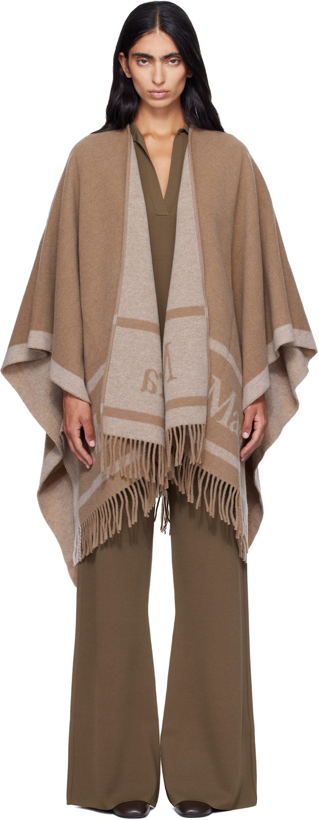 Brown Hildestole Scarf 262118F028016