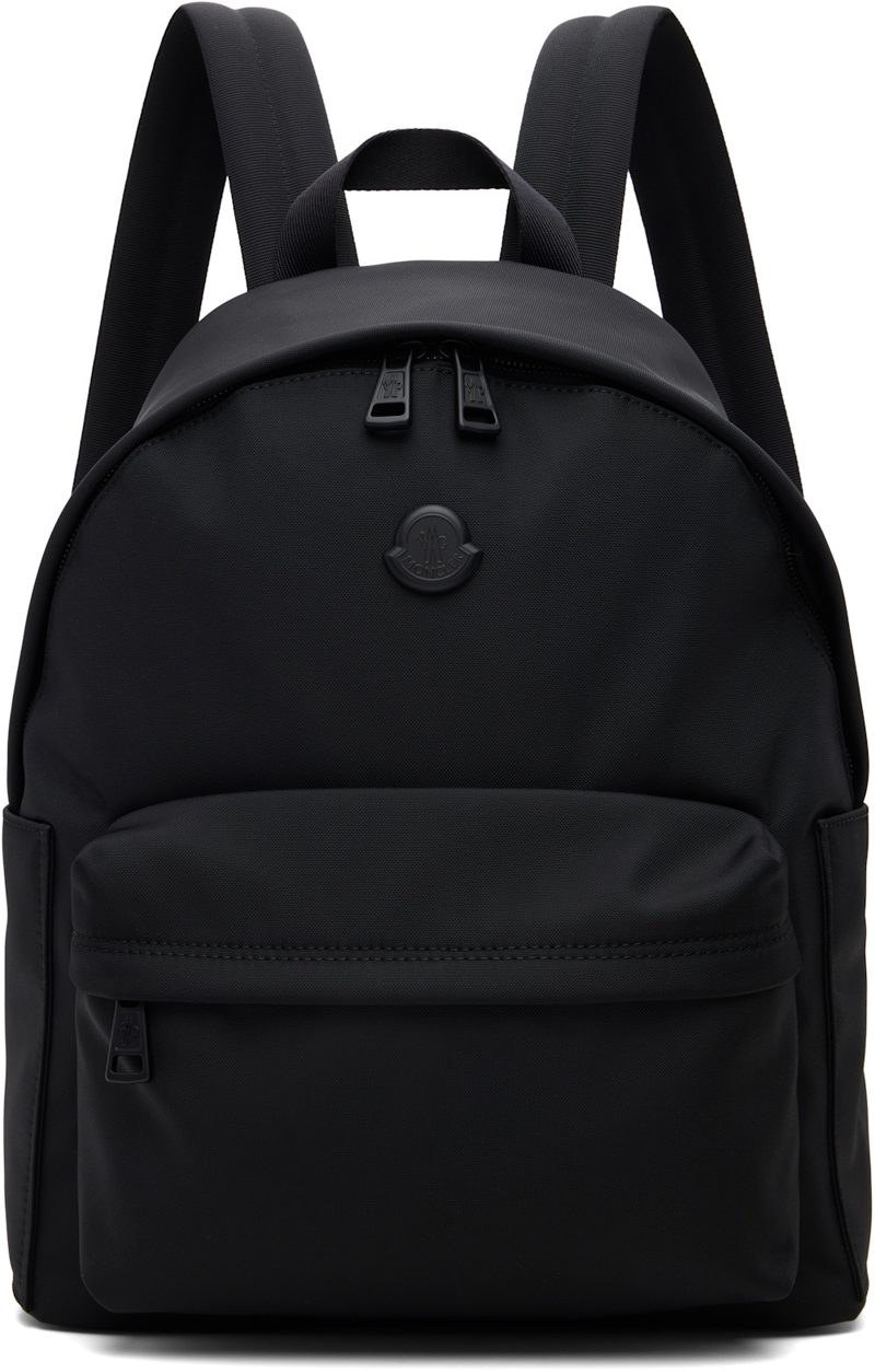 Black New Pierrick Metal Logo Backpack 261111M166007