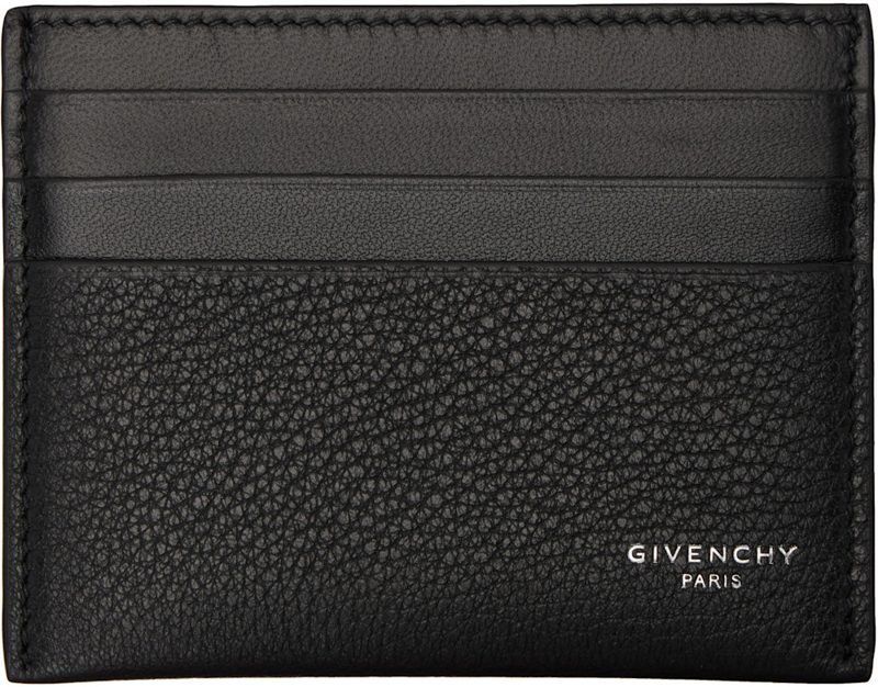Black Leather Card Holder 262278M163004