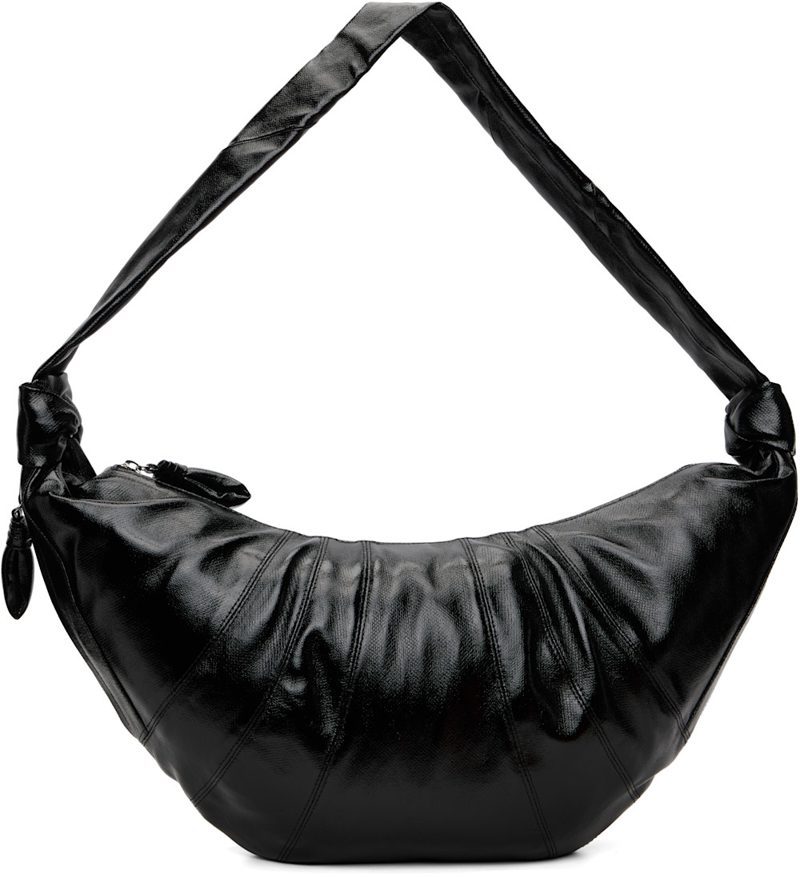Black Large Croissant Bag 262646M170040