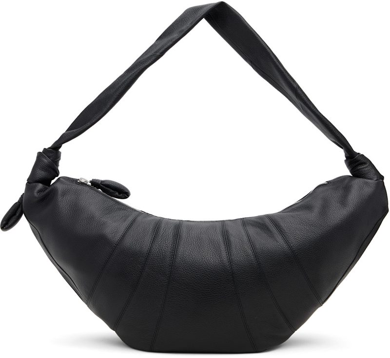 Black Large Croissant Bag 262646M170036