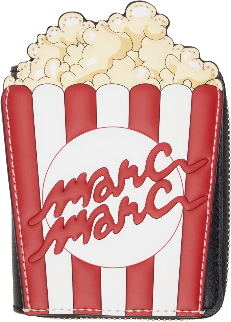Black & Red Popcorn Slim Compact Wallet 262190F040006