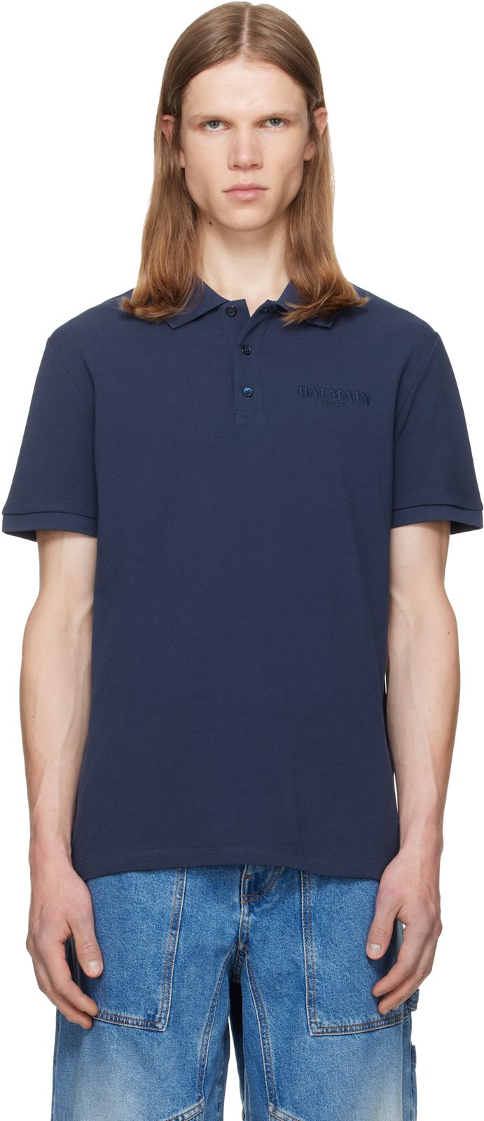 Blue Small Vintage Embroidered Polo 262251M212002