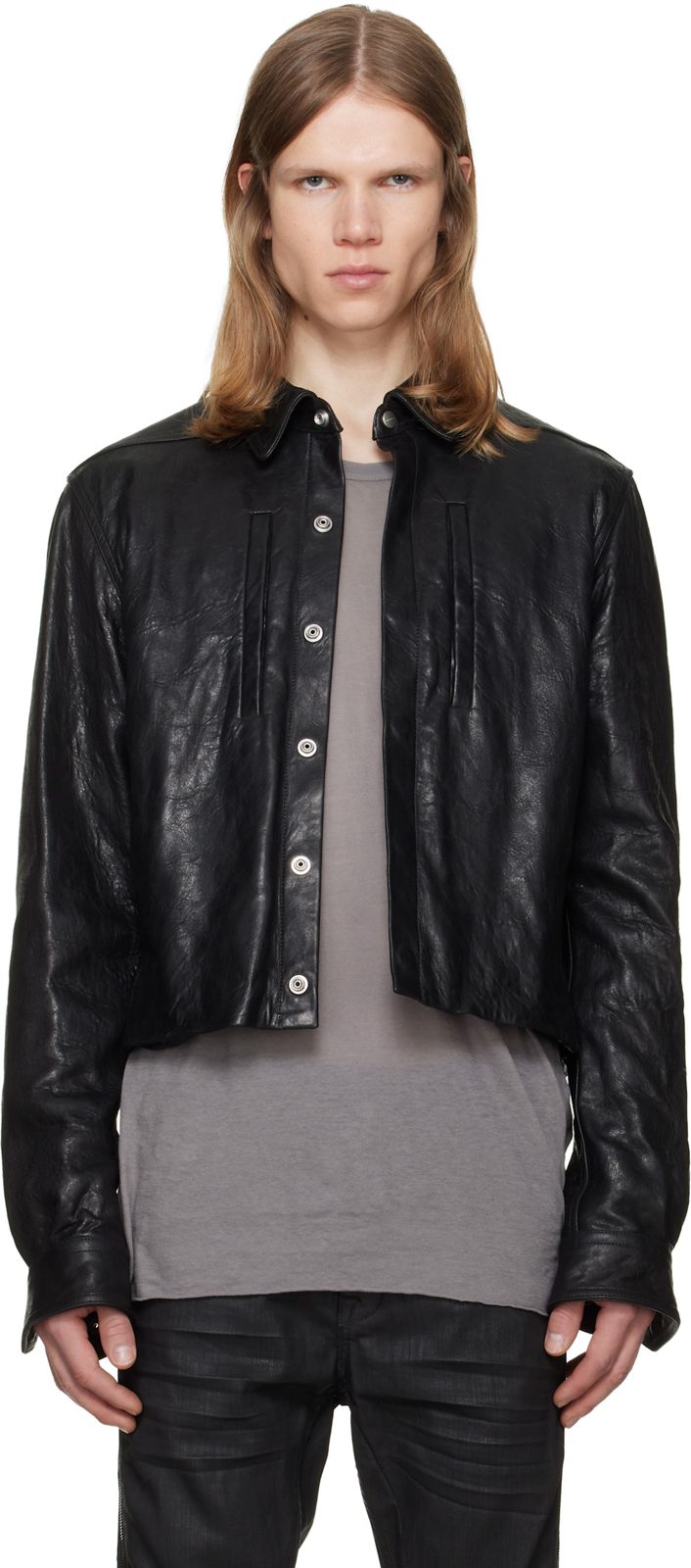 Black Tower Alice Leather Jacket 262232M181008