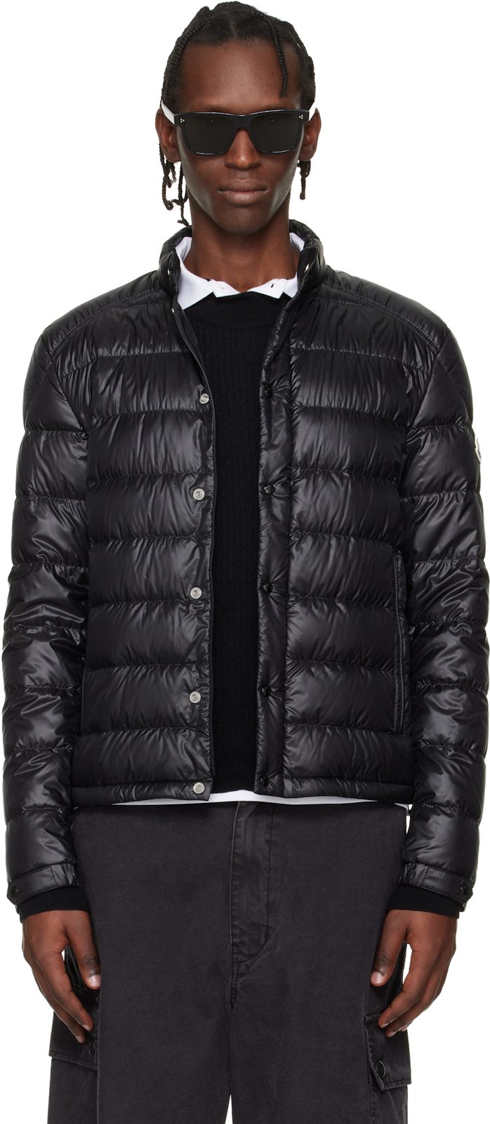 Black Selves Short Down Jacket 261111M178019