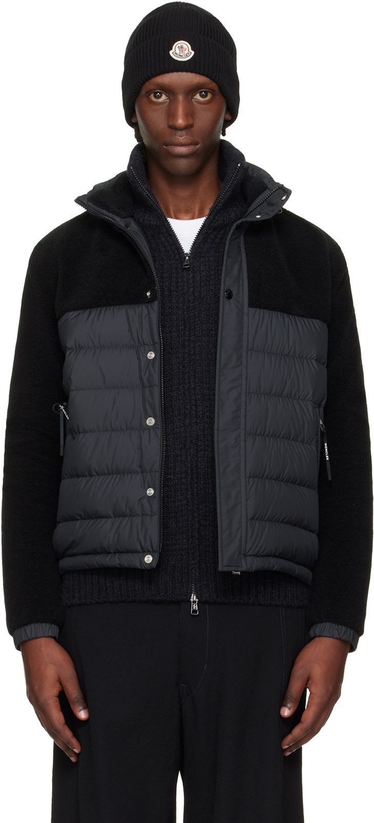 Black Mistral Teddy Short Down Jacket 261111M178015