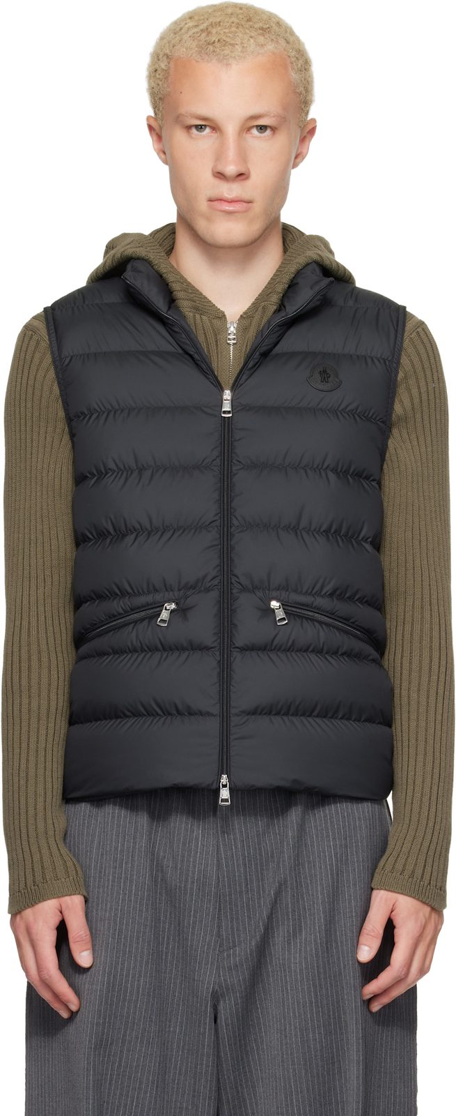 Black Treompan Down Vest 262111M178014