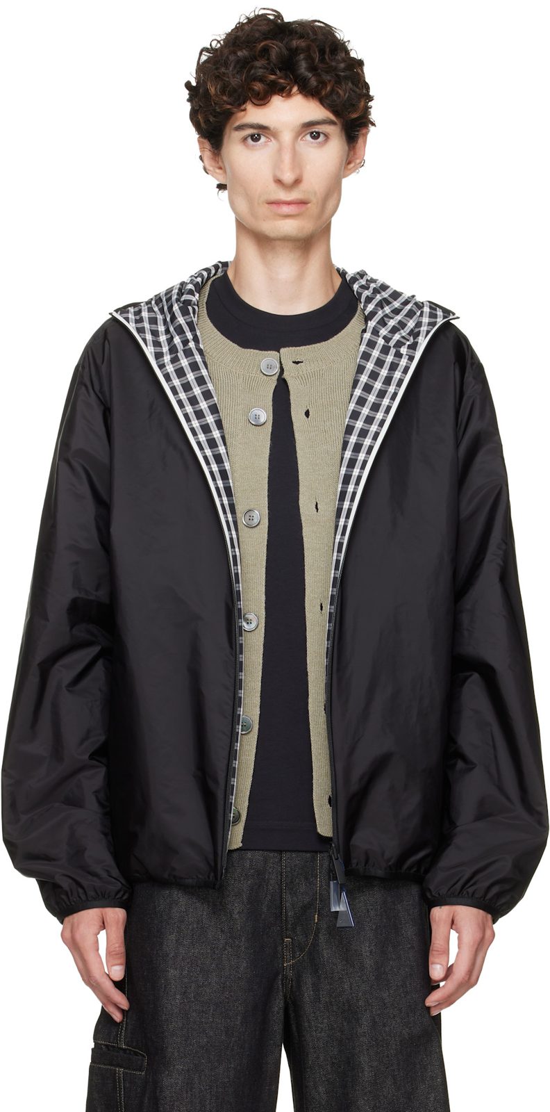 Black Vandelli Reversible Hooded Jacket 262111M180007