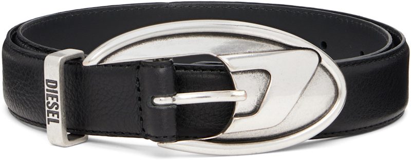 Black 3cm Bonded Leather Belt 262001M131001