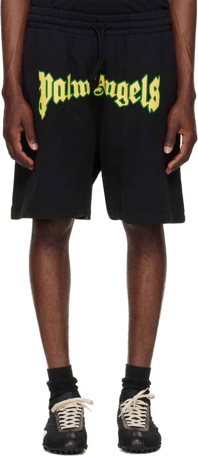 Black Outline Logo Sweat Shorts 261695M193021
