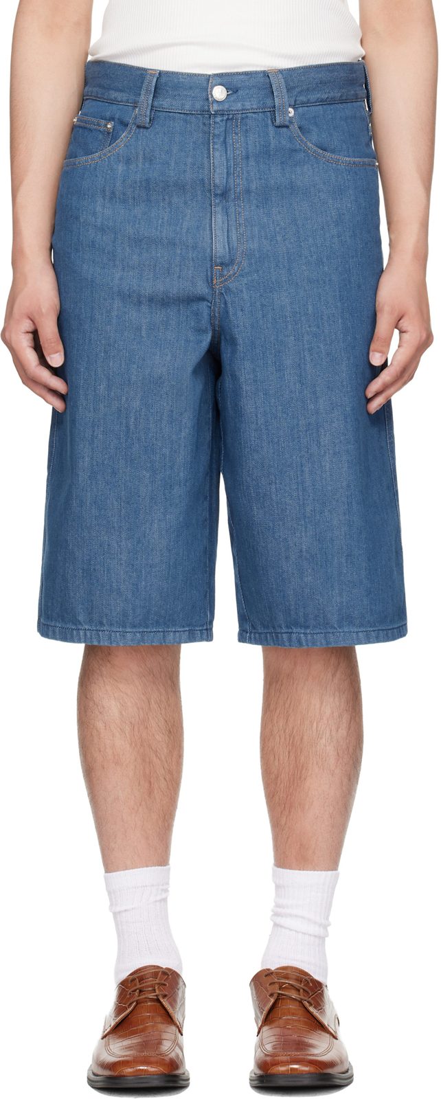 Indigo Westland Denim Shorts 262252M193002