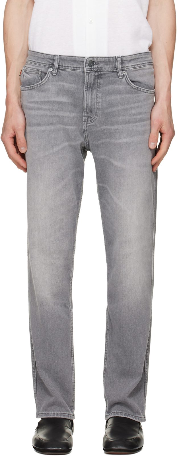 Gray Maine Regular-Fit Comfort-Stretch Jeans 261085M186007