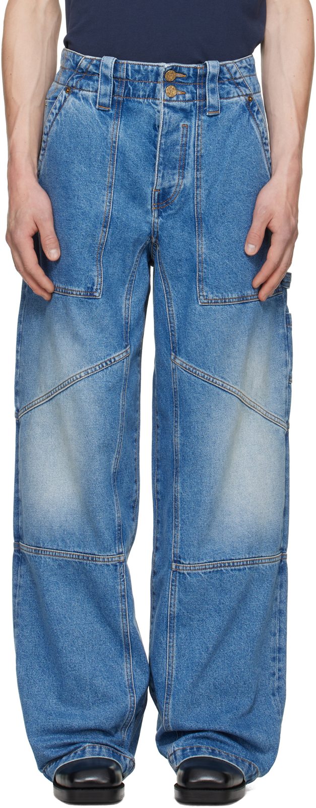 Blue Denim Carpenter Jeans 262251M186000