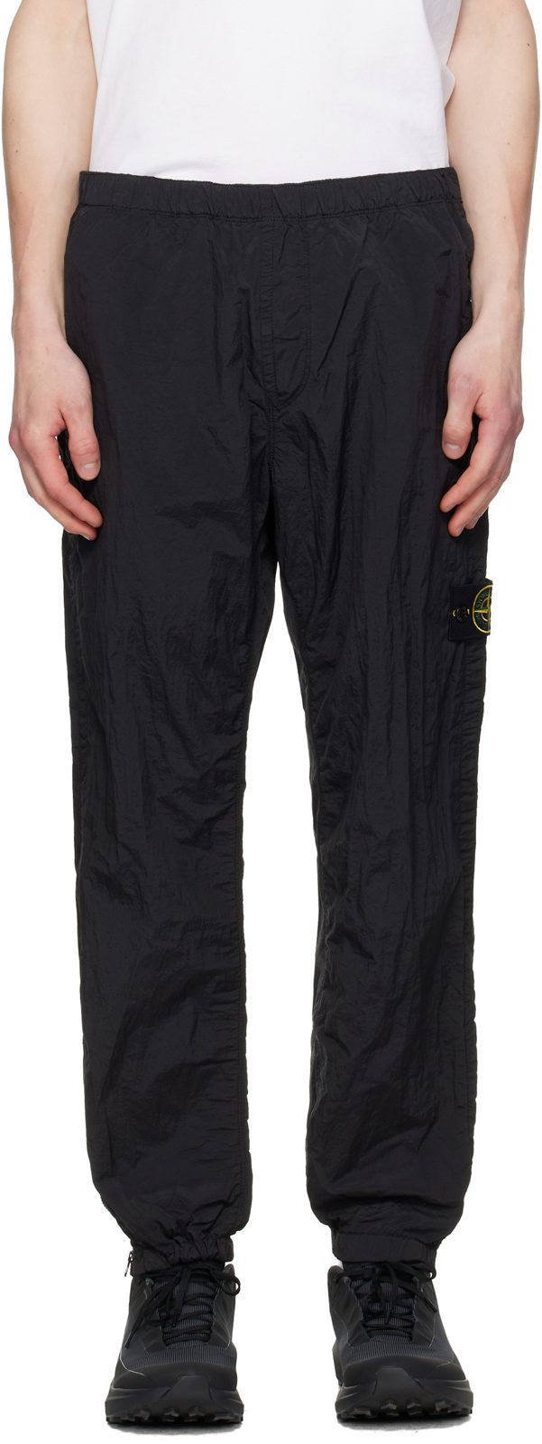 Black 3100035 Nylon Metal ECONYL Trousers 261828M191003