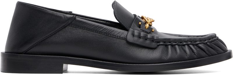 Black Sync Smooth Leather Loafers 262251M231002