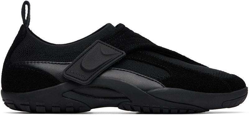 Black LNV1 Knit & Suede Sneakers 261254M237072