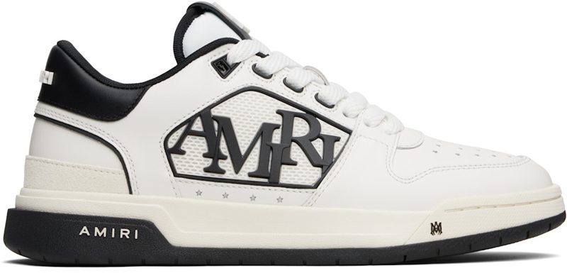 White & Black Classic Low Sneakers 262886M237008
