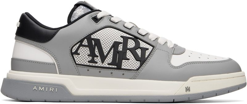 Gray & White Classic Low Sneakers 262886M237005
