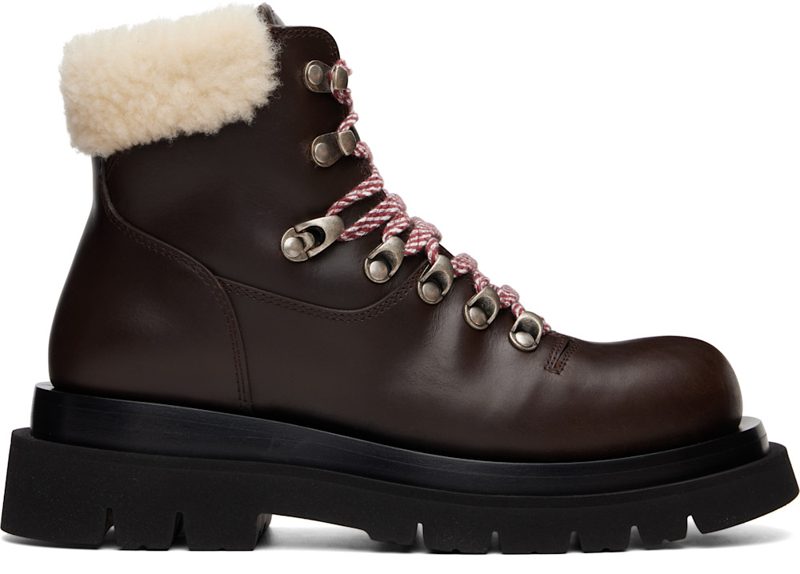 Brown Lug Hiking Ankle Boots 262798F113003