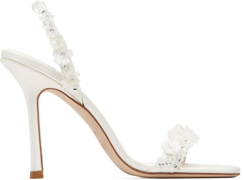 White Jenn 100 Bridal Heeled Sandals 262528F125034