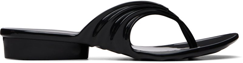 Black Melissa Edition Quantum Thong Sandals 262001F124000