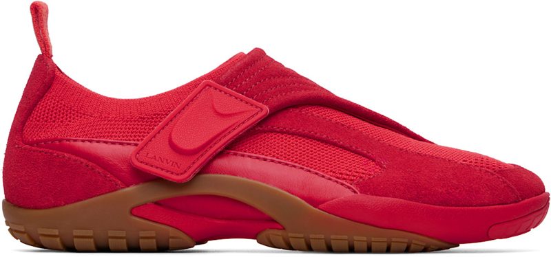 Red LNV1 Knit & Suede Sneakers 261254F128042