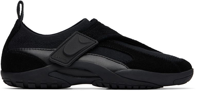Black LNV1 Knit & Suede Sneakers 261254F128044