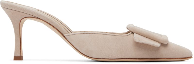 Manolo Blahnik Beige Maysale Heels 262140F122001