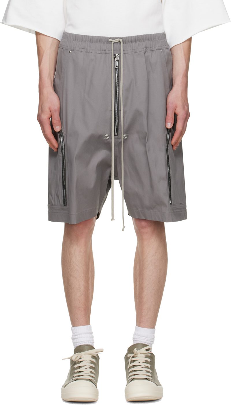 Gray Tower Heizer Cargo Shorts 262232M193015