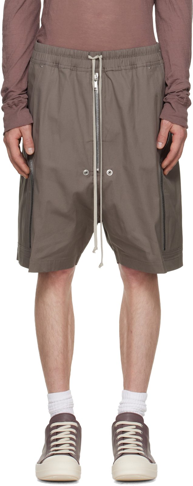 Gray Tower Heizer Cargo Shorts 262232M193014