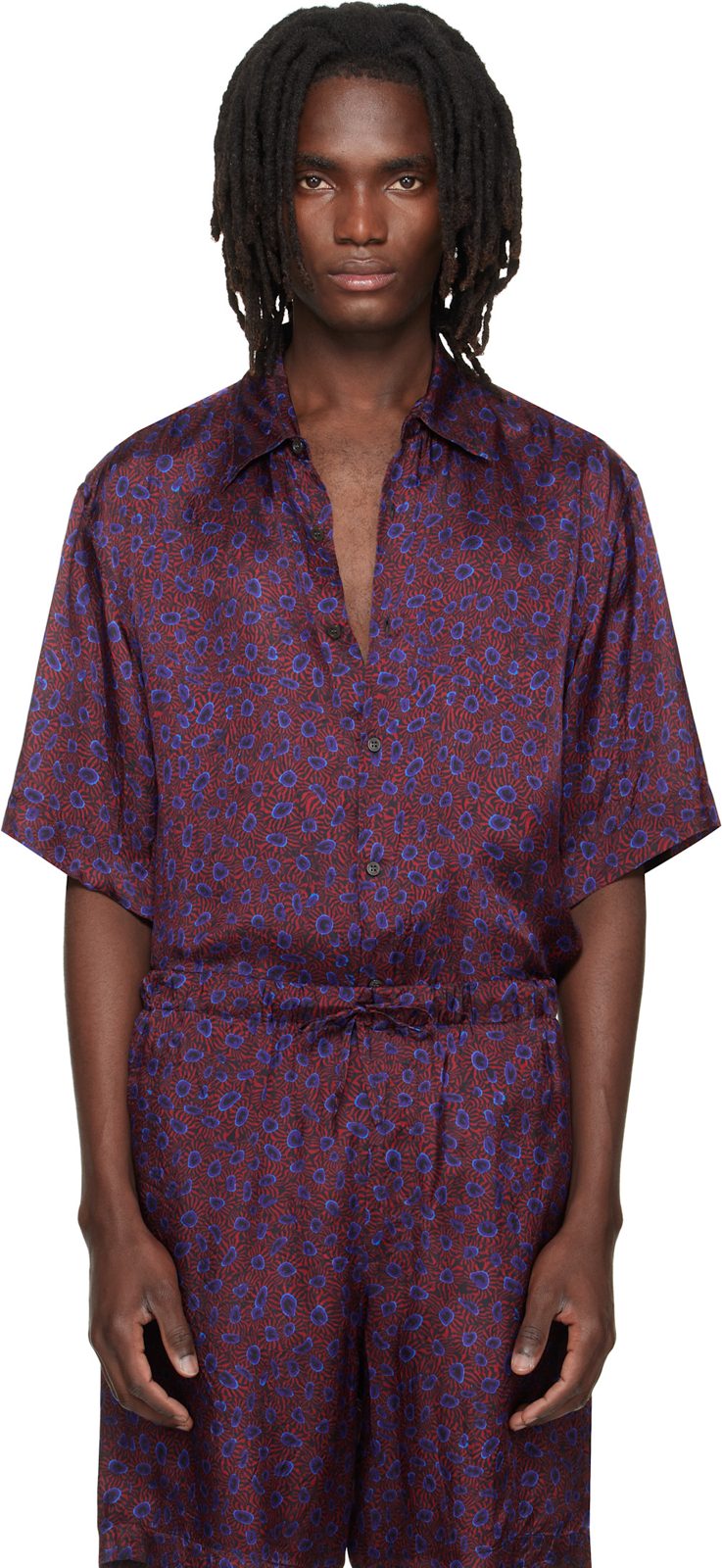 Red & Purple Button-Down Shirt 262358M192013