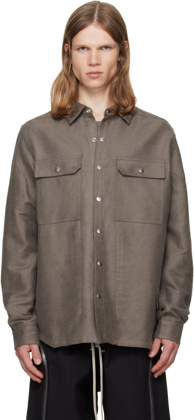 Gray Tower Overshirt 262232M192043