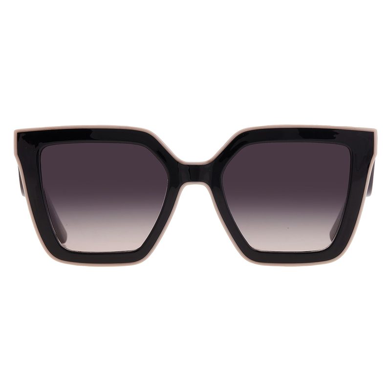Longchamp Grey Gradient Irregular Ladies Sunglasses LO792S 001 53
