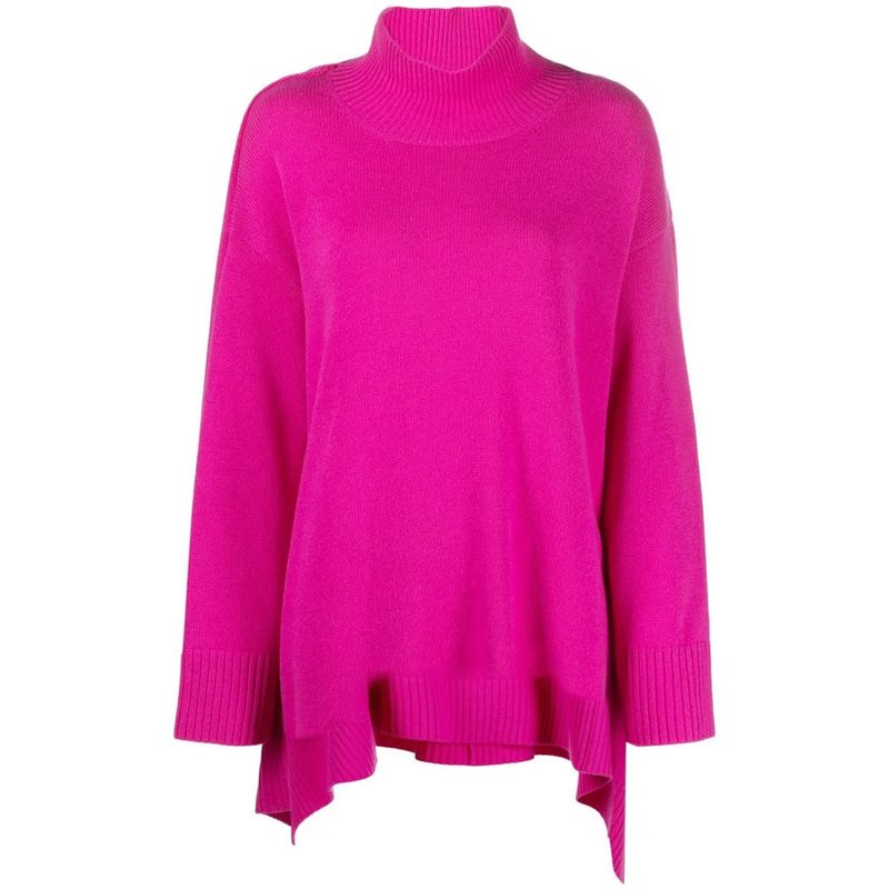 Garavani Garavani Draped Roll-Neck Jumper_Pink