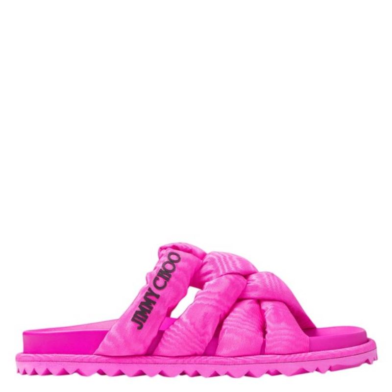 Kes Moire Fabric Flat Sandals