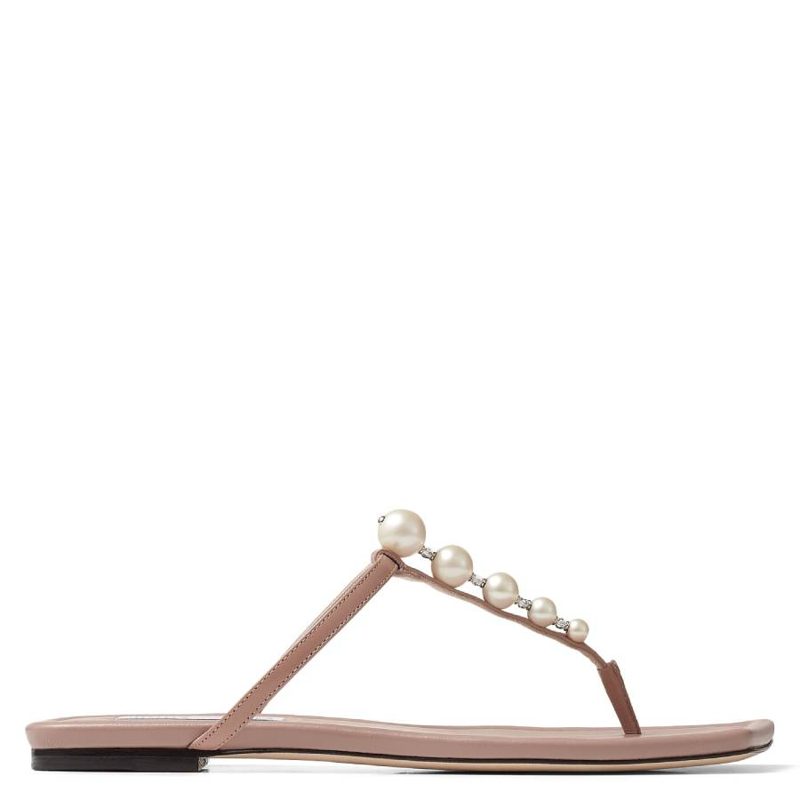 Alaina Embellished Faux Pearl Sandals