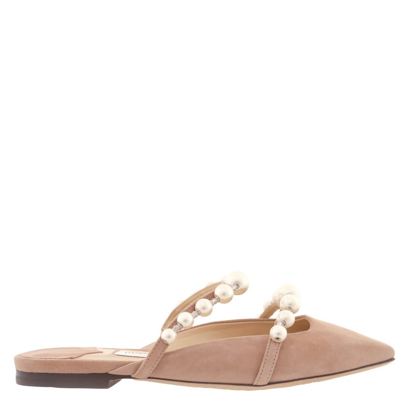 Amaya Pearly Two-Band Suede Flats