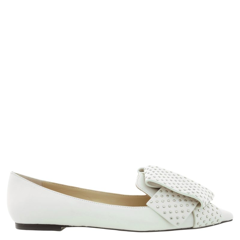 Gleam Studded Bow Flats