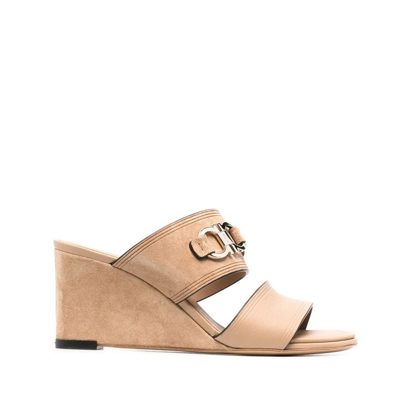 Chaim 75Mm Suede Wedge Mules