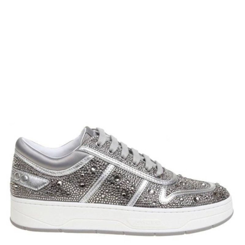 Hawaii Metallic Crystal Stud Sneakers