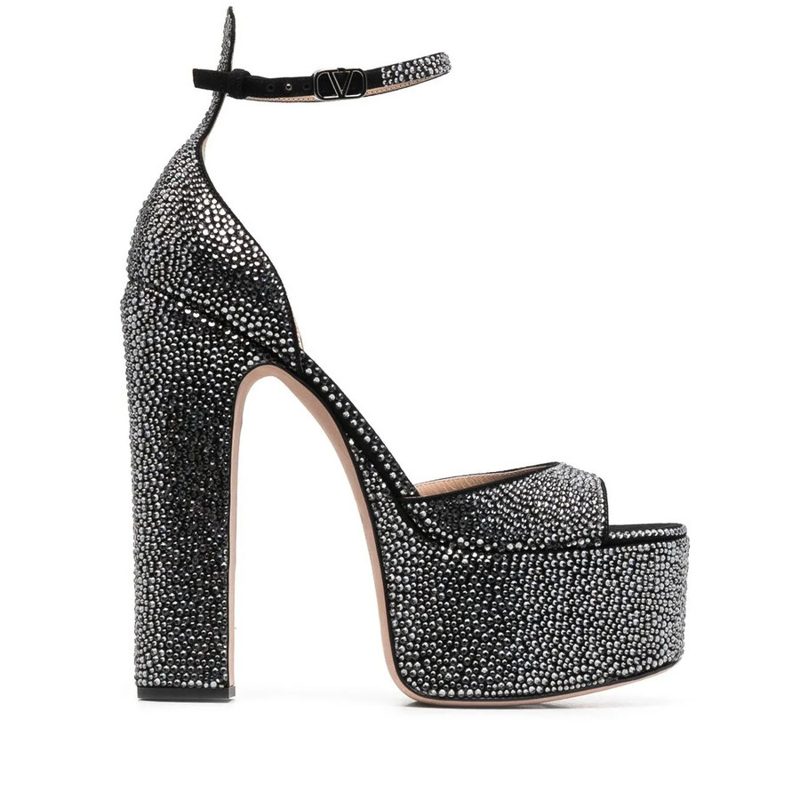 Garavani 170Mm Crystal-Embellished Platform Sandals