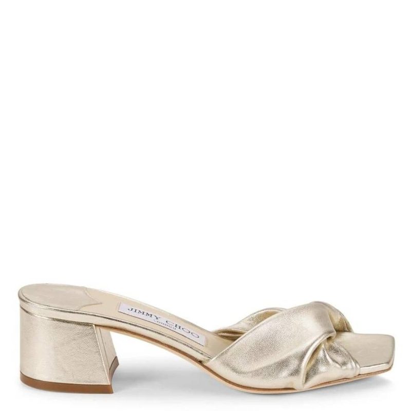Lyn 45 Metallic Nappa Sandals