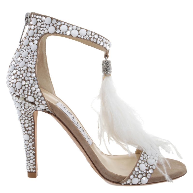 Viola 100 mm Feather Tassel Cocktail Sandals