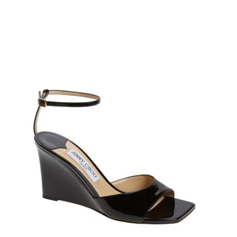 Womens Brien 85mm Black Wedge Sandals