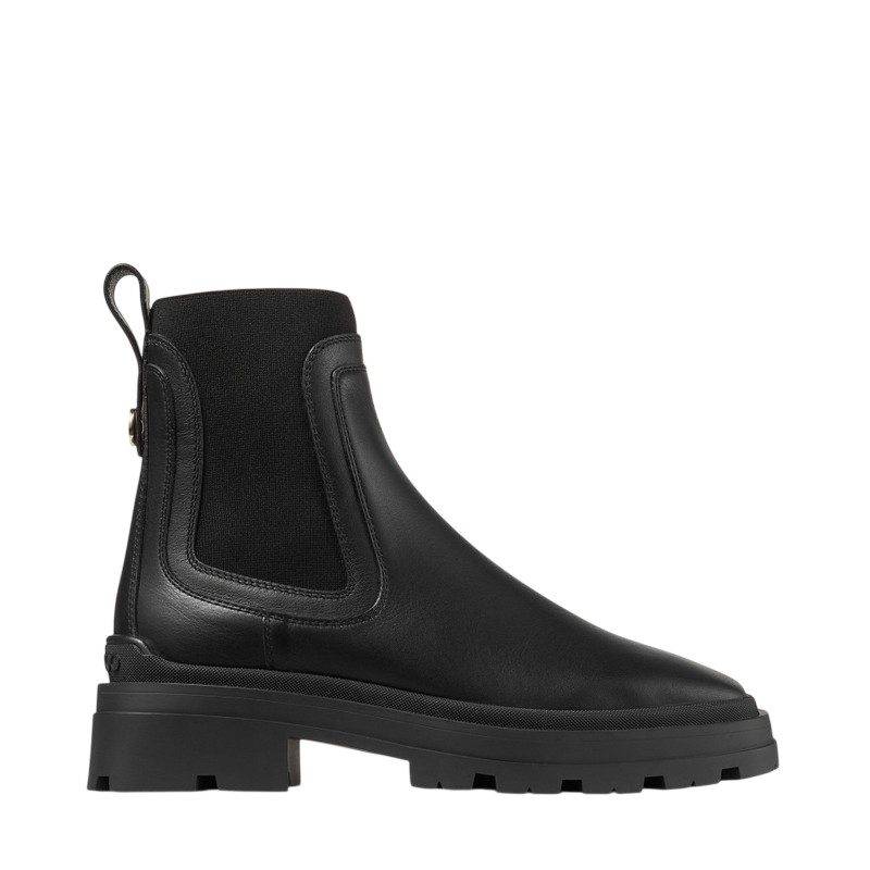 Veronique 45Mm Black Leather Ankle Boots